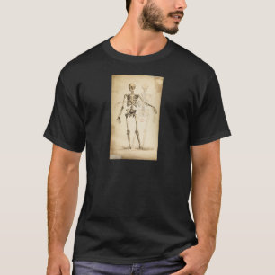 T-shirt Illustration vintage de squelette humain