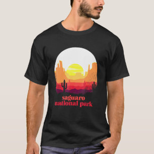 T-shirt Illustration Vintage du désert du parc national du