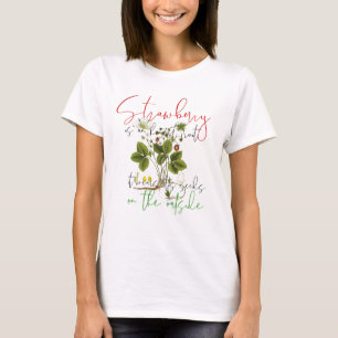 T-shirt Illustration vintage fraise avec conversation