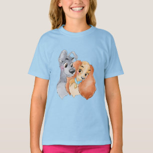 T-shirt Illustration vintage romantique d'un couple de chi