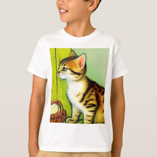 T-shirt Illustration vintage Tabby Cat