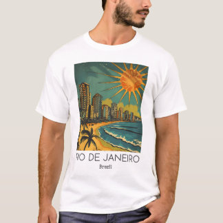 T-shirt Illustration Vintage voyage De Rio De Janeiro -