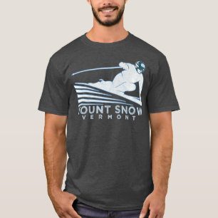 T-shirt Illustration VT Retro Ski Mount Snow Vintage
