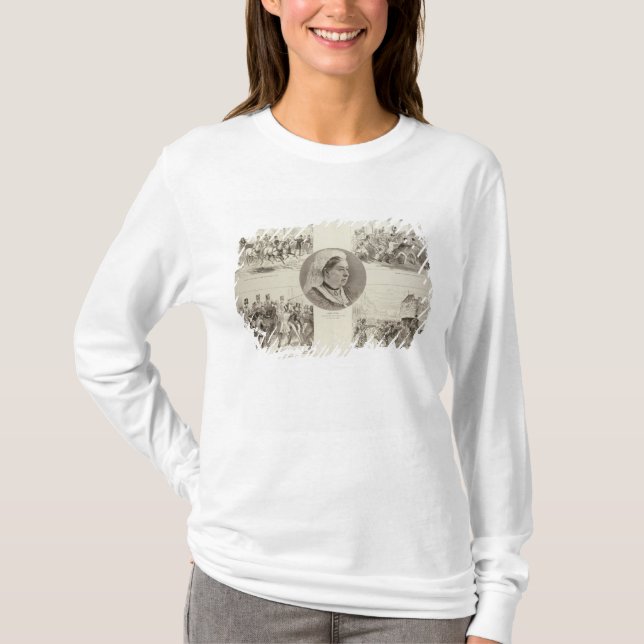 T-shirt Illustrations des attaques sur la Reine Victoria (Devant)