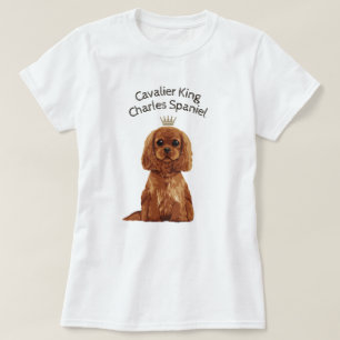 T-shirt illustré cavalier d'épagneul du Roi