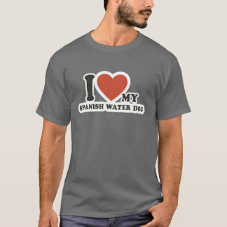 T-shirt ILOVE chien animal chien chien chien chien espagno