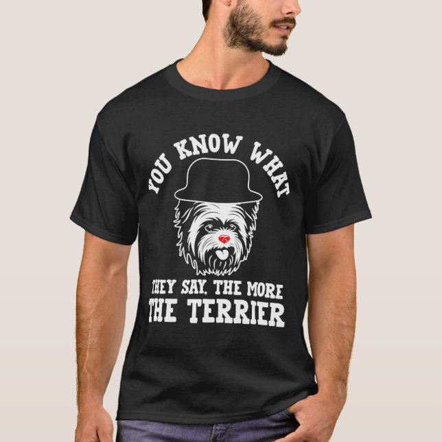 T-shirt Ils disent plus le Terrier Yorkshire Terrier H (Devant)