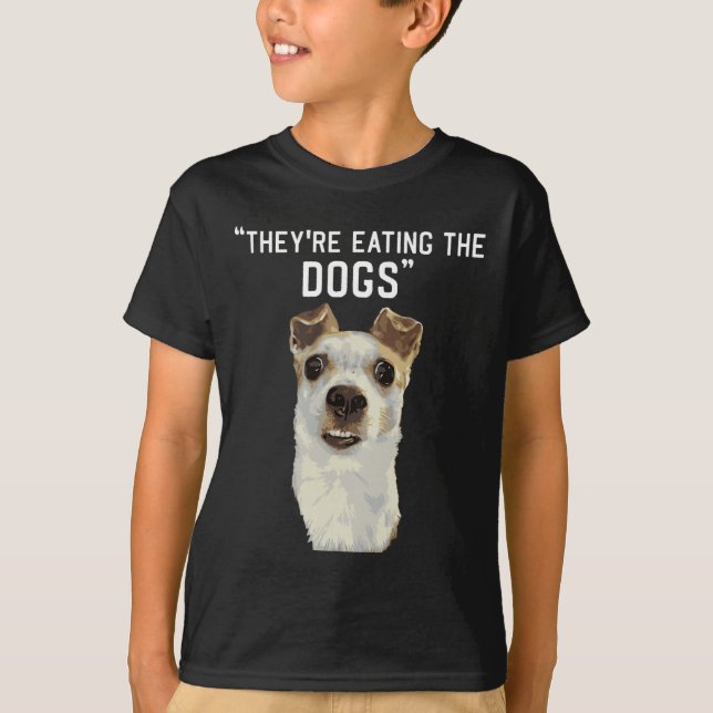 T-shirt Ils mangent les chiens les chats les animaux Trump (Devant)