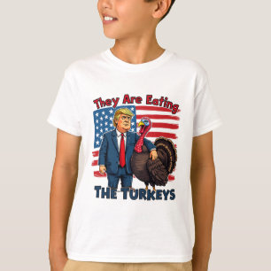 T-shirt Ils Mangent Les Dindons Drôle Donald Trump Que