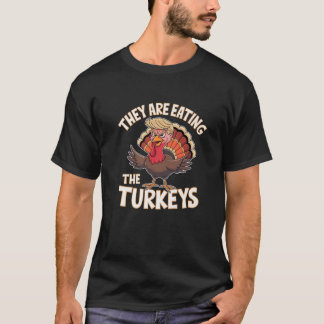 T-shirt Ils Mangent Les Dindons Thanksgiving Humour Pré