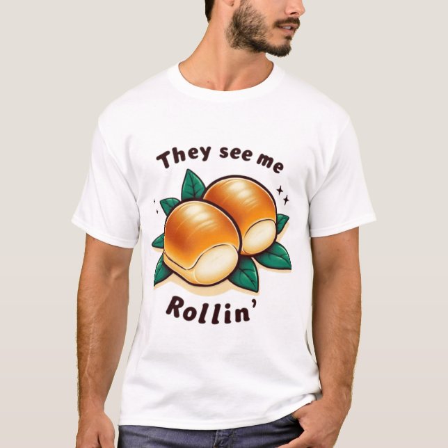 T-shirt Ils Me Voient Rollin' Drôle Thanksgiving (Devant)