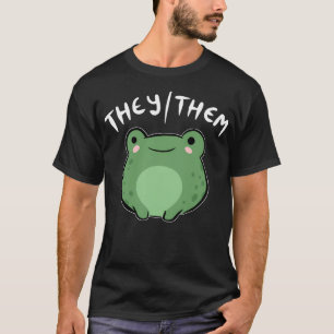 T-shirt Ils Pronoun Frog A Kawaii Cele cadeau non binaire