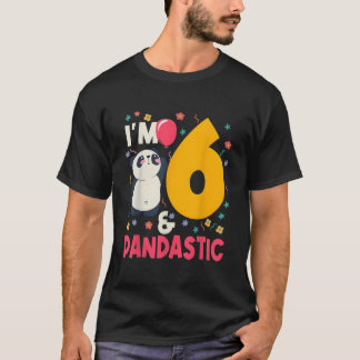T-shirt I'M 6 Pandastic Panda Py Celebration 6Th