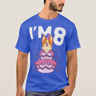 T-shirt Im 8 Anniversaire Chien Party Enfants 8e anniversa