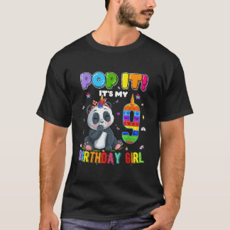 T-shirt I'M 9 9Th Panda Unicorn Pop It