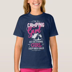 T-shirt I'm A Camping Girl Funny Cool Tent Camper