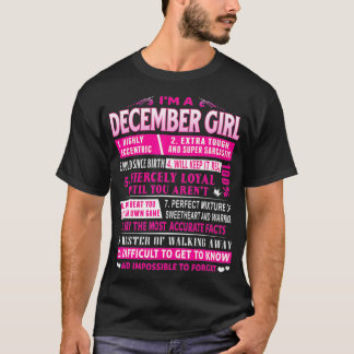 T-shirt I'm A December Girl  December Birthday 