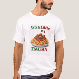 T-shirt I'm a Little Italian - Pasta and Meatballs