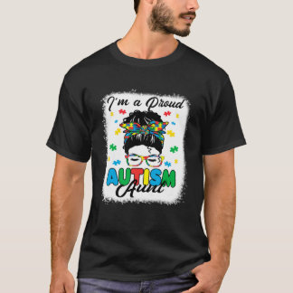 T-shirt I'm A Proud Autism Aunt Love Heart Autism Awarenes
