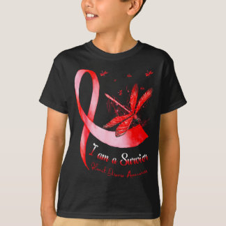 T-shirt Im A Survivor Heart Disease Awareness Month Red Ri