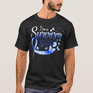 T-shirt I'm A Survivor Rectal Cancer Awareness Butterfly R