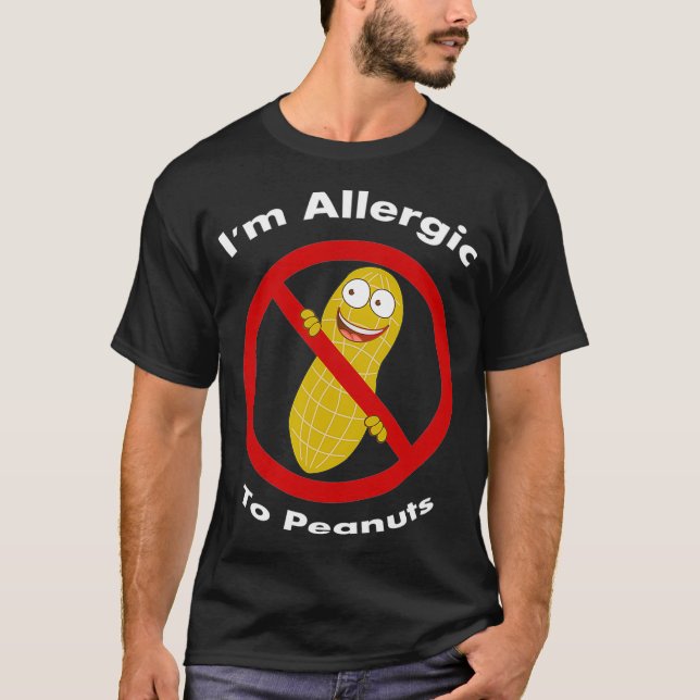 T-shirt Im Allergic To Peanuts (Devant)