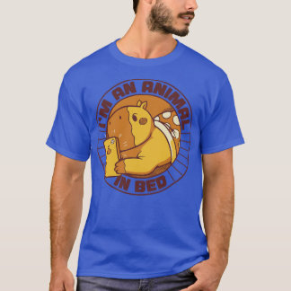 T-shirt Im an Animal in Bed Capybara by Tobe Fonseca