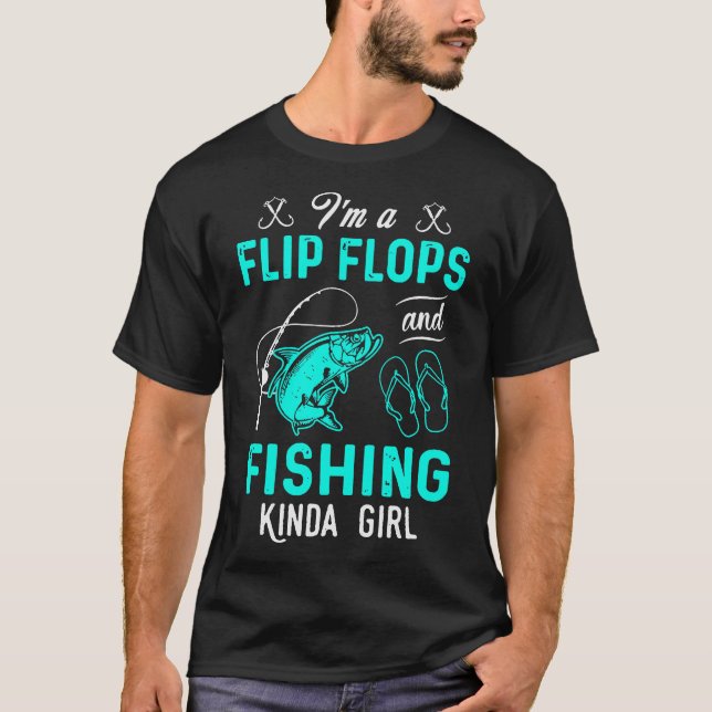 T-shirt Im bascules électroniques pêchant plutôt la fille (Devant)