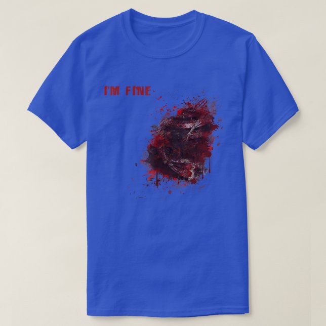 T-shirt Im Fine Wound Injury Cool Halloween Costume Gift  (Design devant)