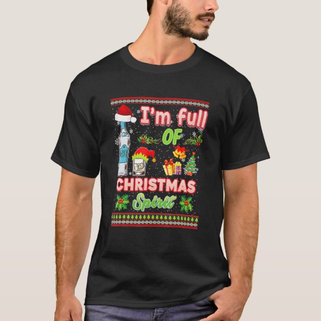 T-shirt I'm Full Of Holiday Spirit Vodka  Drinking (Devant)