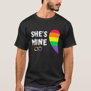 T-shirt Im Hers Shers Mine Correspondance Pour Pride Lesbi