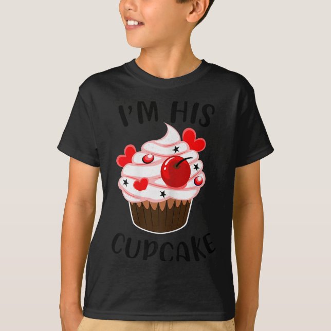 T-shirt I'm His Cupcake I'm Her Studmuffin Valentine Match (Devant)