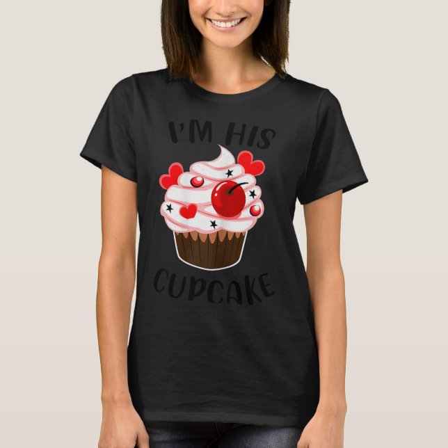 T-shirt I'm His Cupcake I'm Her Studmuffin Valentine Match (Devant)