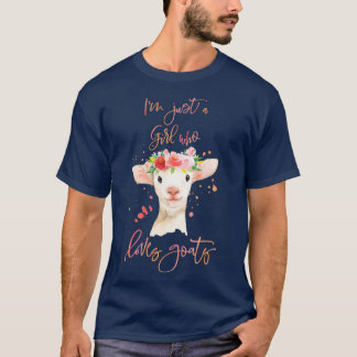 T-shirt Im Just A Girl Who Loves Goats   (2) 
