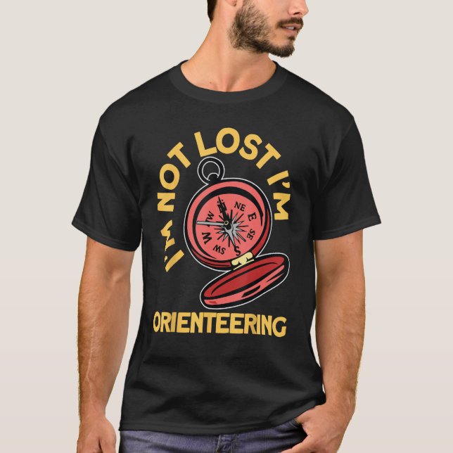 T-shirt Im Pas Perdu Im Orienteering Comass Randonnée Orie (Devant)
