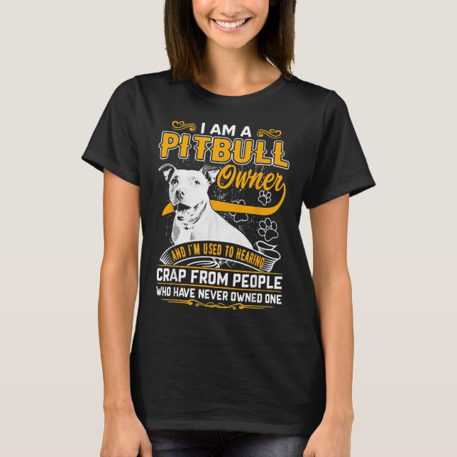 T-shirt Im Pit Bull Terrier Propriétaire Chien Aimer R Pap (Devant)