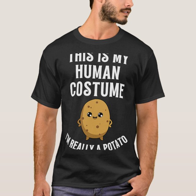 T-shirt I'm Really A Potato Halloween Potato costume (Devant)