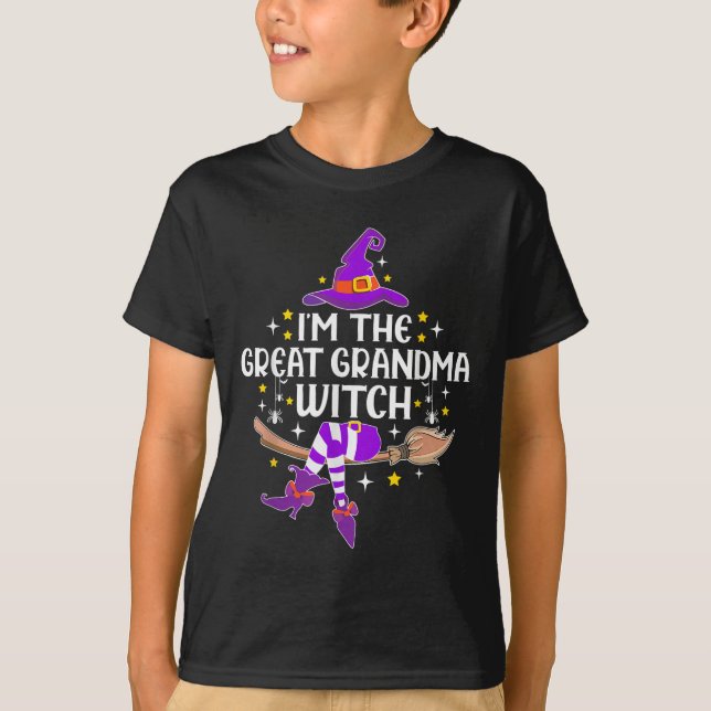 T-shirt Im The Great Grandma Witch Halloween Matching Grou (Devant)