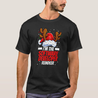 T-shirt I'm the software developer reindeer family matchin
