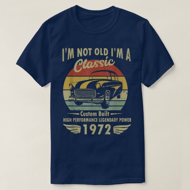 T-shirt Im Voiture Classique 50e Anniversaire Cadeau 50 An (Design devant)
