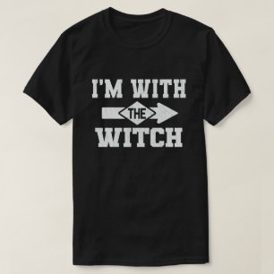 T-shirt I'm With The Witch Funny Couple Halloween Costume
