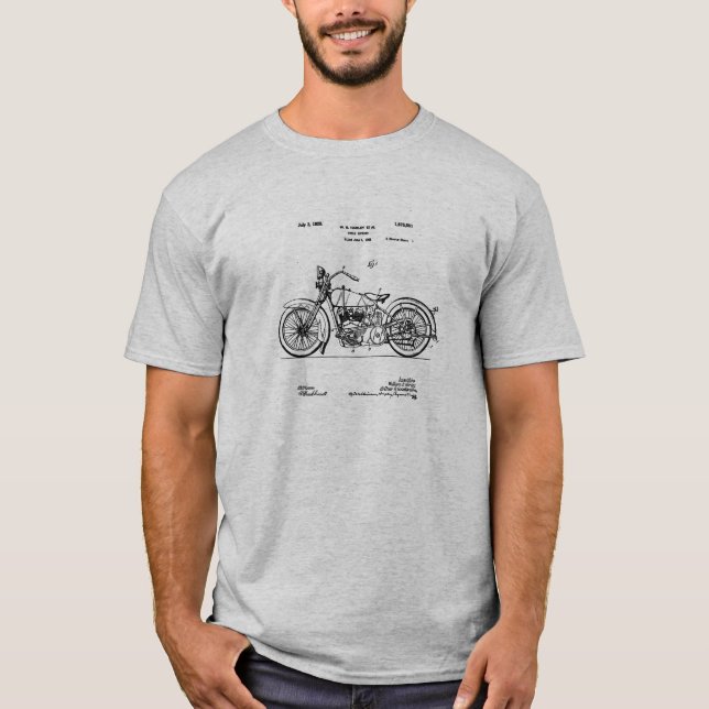 T-shirt Image 1928 de brevet de cycle de Harley (Devant)
