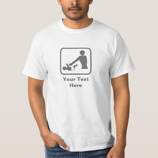T-shirt Image Changement de bébé (logo gris) — personnalis (Devant)