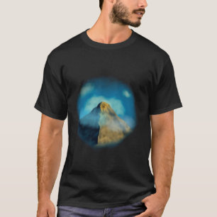 T-shirt Image circulaire de nuages de montagne et de ciel