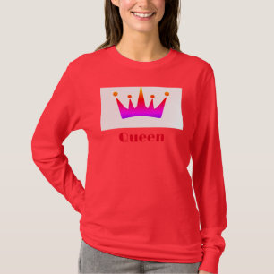 T-shirt Image Couronne de texte personnalisé Queen Deep Re