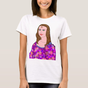 T-shirt Image de dessin animé de Mona Lisa