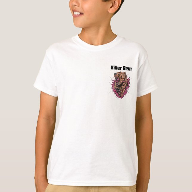 T-shirt Image de l'ours en colère (Devant)
