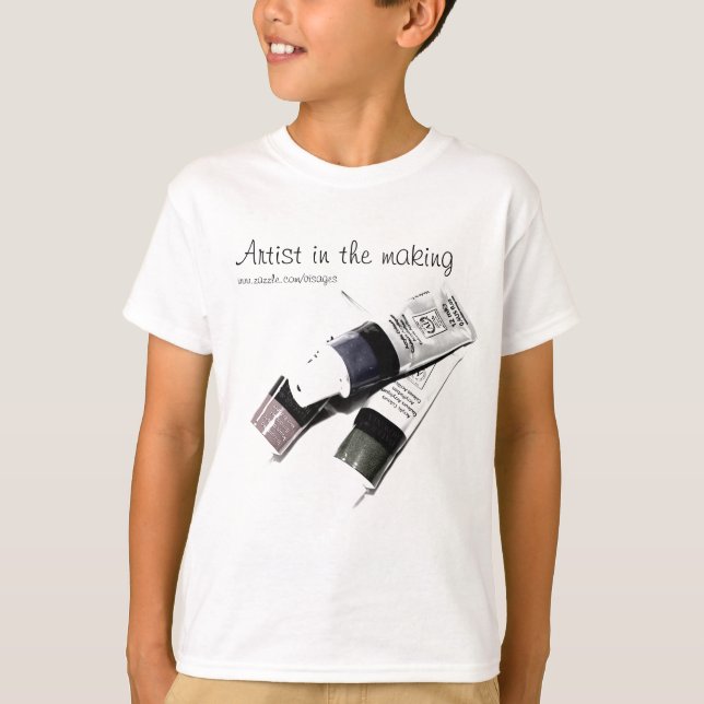 T-shirt Image de tubes de la peinture acrylique de (Devant)
