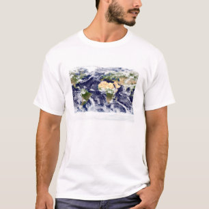 T-shirt image de Vrai-couleur de la terre entière