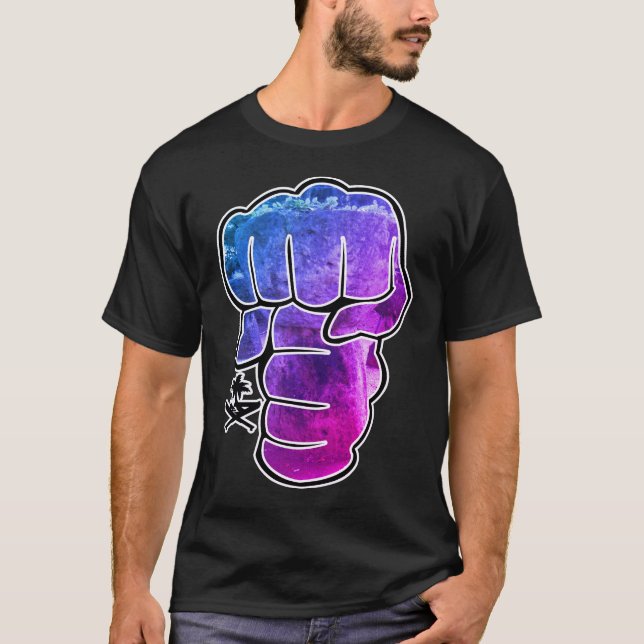 T-shirt Image GUAM RUN 671 Latte Stone Hands (Devant)